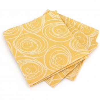 Set 3 serviettes Jacquard Spirale 45x45 cm albastru
