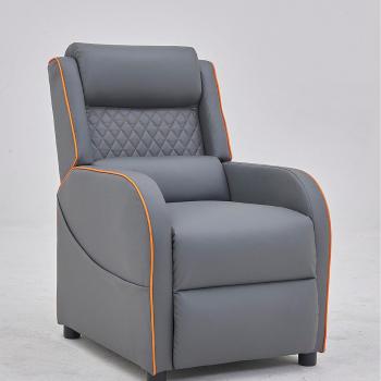HOME DETAIL Nova Grey/Orange Gaming Recliner