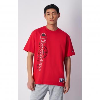 Camiseta Casual Champion Crewneck Hombre Rojo
