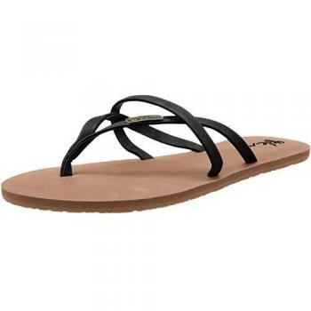 Volcom All Night Long SNDL, Chanclas para Mujer, Color Negro-Schwarz