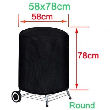 Round BBQ Grill Cover Heavy Duty Waterproof for Weber Grills