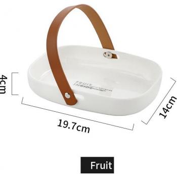 Decorative Ceramic Fruit Tray and Cutlery Bucket