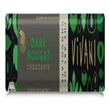 Barrita de Chocolate Negro con Nougat Bio Vegano 18 uds Vivani
