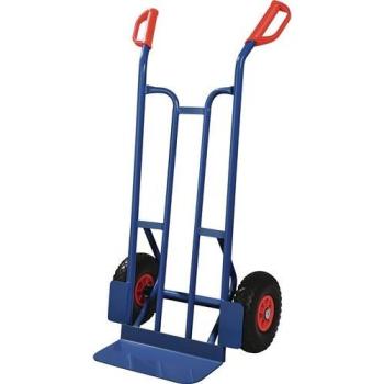 Sackkarre TECWERK H1150 mm, PU-Bereifung, 250 kg Traglast – Saphirblau (RAL 5003)