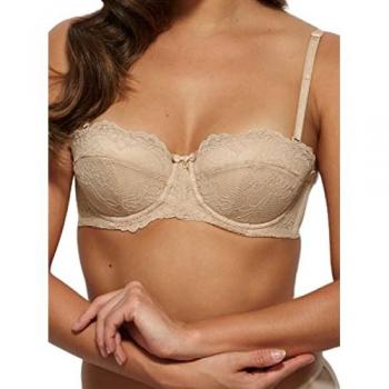 Lace Bandeau Push-Up BH Natur