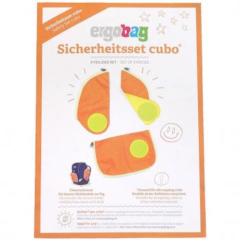 Ergobag Trolley-Zubehör CUBO Light – Sicherheitsset 3‑teilig, Orange 2018