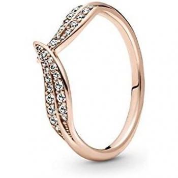 Pandora Anillo Hojas Brillantes en Oro Rosa 189533C01