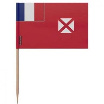 Cure‑dents multi‑couleurs à thème Wallis et Futuna (lot de 100, 10 cm)
