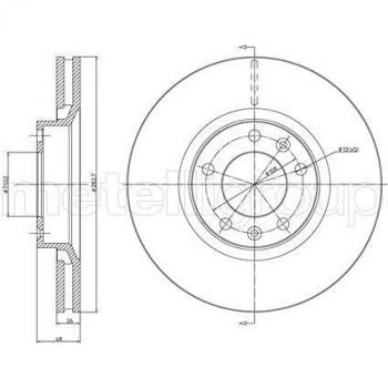 Disque de frein 283,0 mm METELLI 23-0295