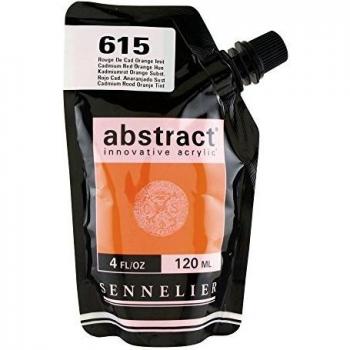 Sennelier Abstract Acrylic 120ml Satinado Color Rojo Naranja Cadmio