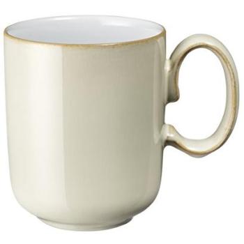 Denby Linen Straight Travel Mug – 350 ml, Leak‑Proof Lid