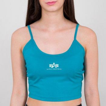 Alpha Industries Top Basic 116082 Blau Cropped Fit L female