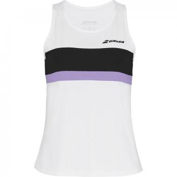 Blanco Babolat Camiseta Padel Sin Mangas para Mujer