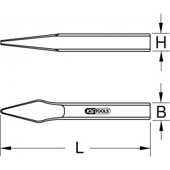 Cincel de Acero KS Tools 963.2505