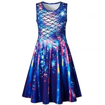 Robe Sirène A-Ligne 8-9 Ans Filles