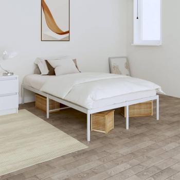 Giroletto in Metallo Bianco 135x190 cm senza Materasso