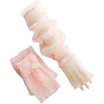 Gants décoratifs longs sans doigts, 1 paire, en dentelle, protection UV