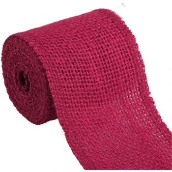 2M Burlap Ribbon Roll 6cm