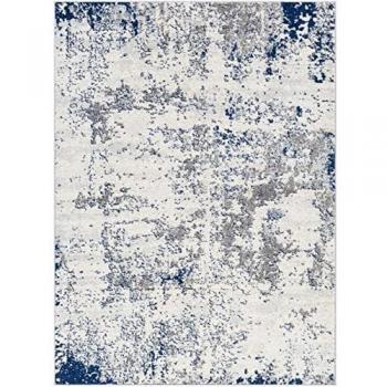 Tapis Abstrait Moderne Doux Gris/Blanc/Bleu 200x275 cm