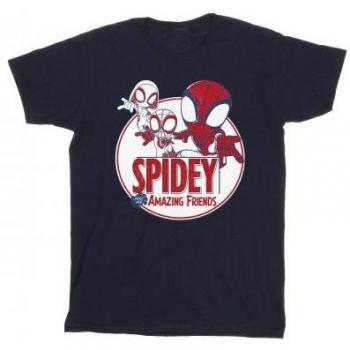 T-shirt bleu marine Spidey et ses amis pour filles 5-6 ans