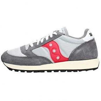 Saucony Men's Jazz Original Vintage Sneakers, Grey (Grey/RED 55), 6.5 (40.5 EU)