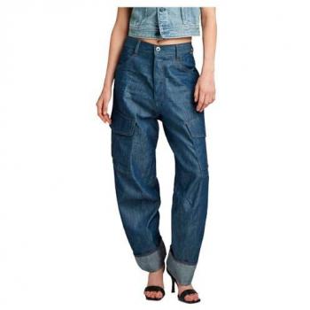 Pantaloni Boyfriend Fit Cargo 3D in Denim Grezzo G-Star