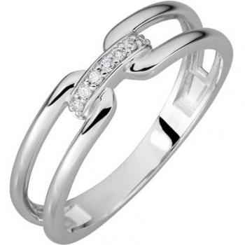 Fingerring OROLINO Gold 585 mit 7 Brillanten, insgesamt 0,03 ct