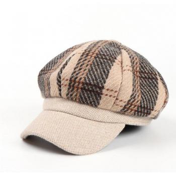 Casquette de Peintre en Coton à Motif Plaid