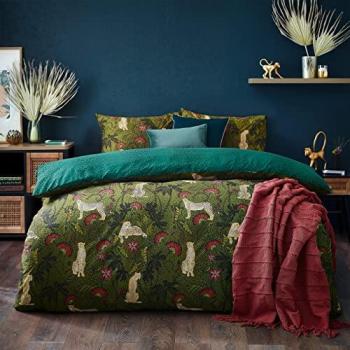 Cheetah Botanical Reversible Duvet Cover