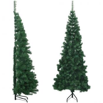 Sapin de Noël d'Angle 210 cm en PVC Vert