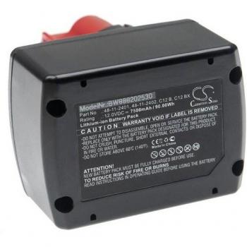 Batteria Milwaukee M12 PP2A‑402C 7500 mAh 12 V Li‑Ion