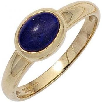 JOBO Ring 585 Gold Gelbgold, Blau-Lapislazuli–Glanz – Größe 58