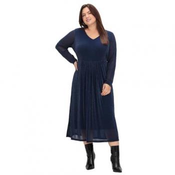 Sheego Partykleid Große Größen mit Mesh und Effektgarn