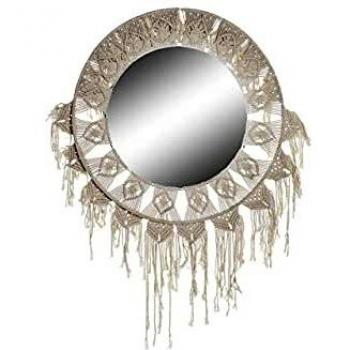 Miroir Rond en Coton 75 cm