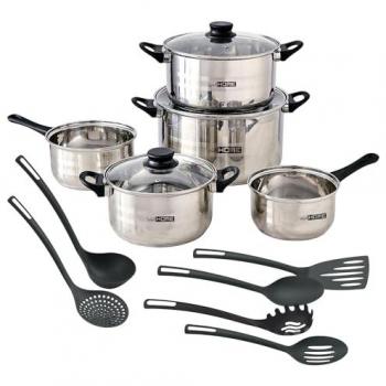 Colección WellHome: Batería de 8 piezas y Utensilios negros