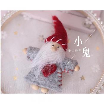 Horquilla de Navidad Santa Claus en Lana Suave