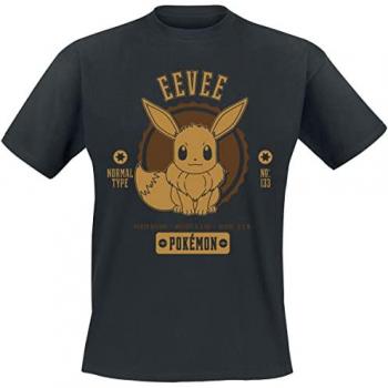 Pokémon Evoli Gaming T-Shirt schwarz XL
