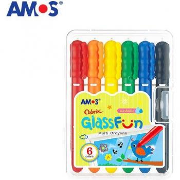 AMOS GF6PC Crayons colorés en verre