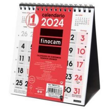 Calendario sobremesa año 2024 Neutro números grandes XS