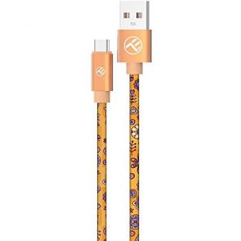 Tellur Graffiti USB-C Schnellladekabel 1m orange