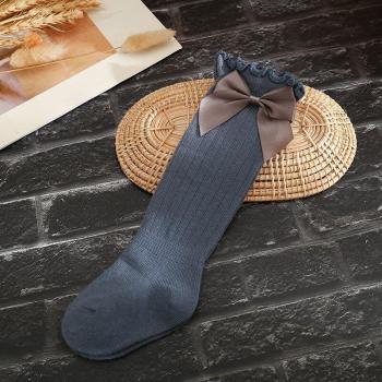 Solid Color Baby Knee High Socks with Bows