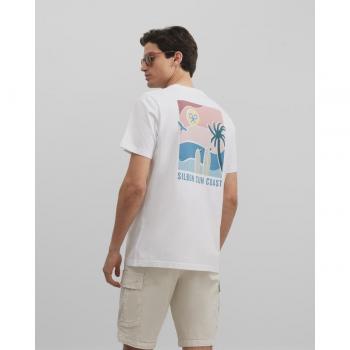 Camiseta de Manga Corta Sun Coast Blanca para Hombre