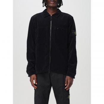 Men’s Large Stone Island Blue Corduroy Zip‑Up