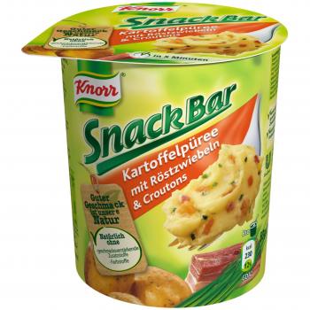 Knorr Snack Bar mit Kartoffelpüree, Röstzwiebeln und Croutons, 8-er Pack