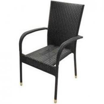 Silla de Patio Rattan 48x56x94cm Diseño Elegante