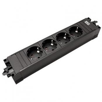 Bachmann Modulo multipresa 4 vie senza interruttore Nero