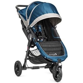 Poussette de marque Baby Jogger, modèle City Mini GT, coloris bleu canard