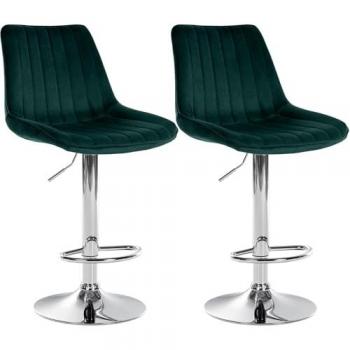 Drehbarer Barhocker Toni Samt (2er Set)