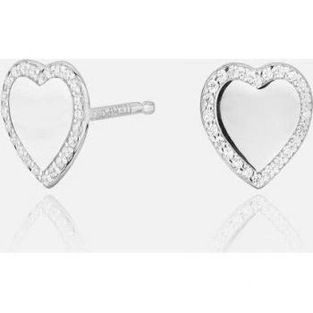 Pendientes ITEMPORALITY Cube corazón plata con circonitas