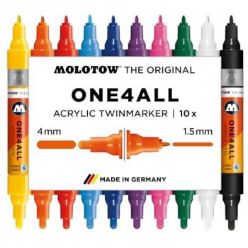 Molotow MO200890 Acrylmarker – 1,5 mm bis 4 mm, 10er Pack